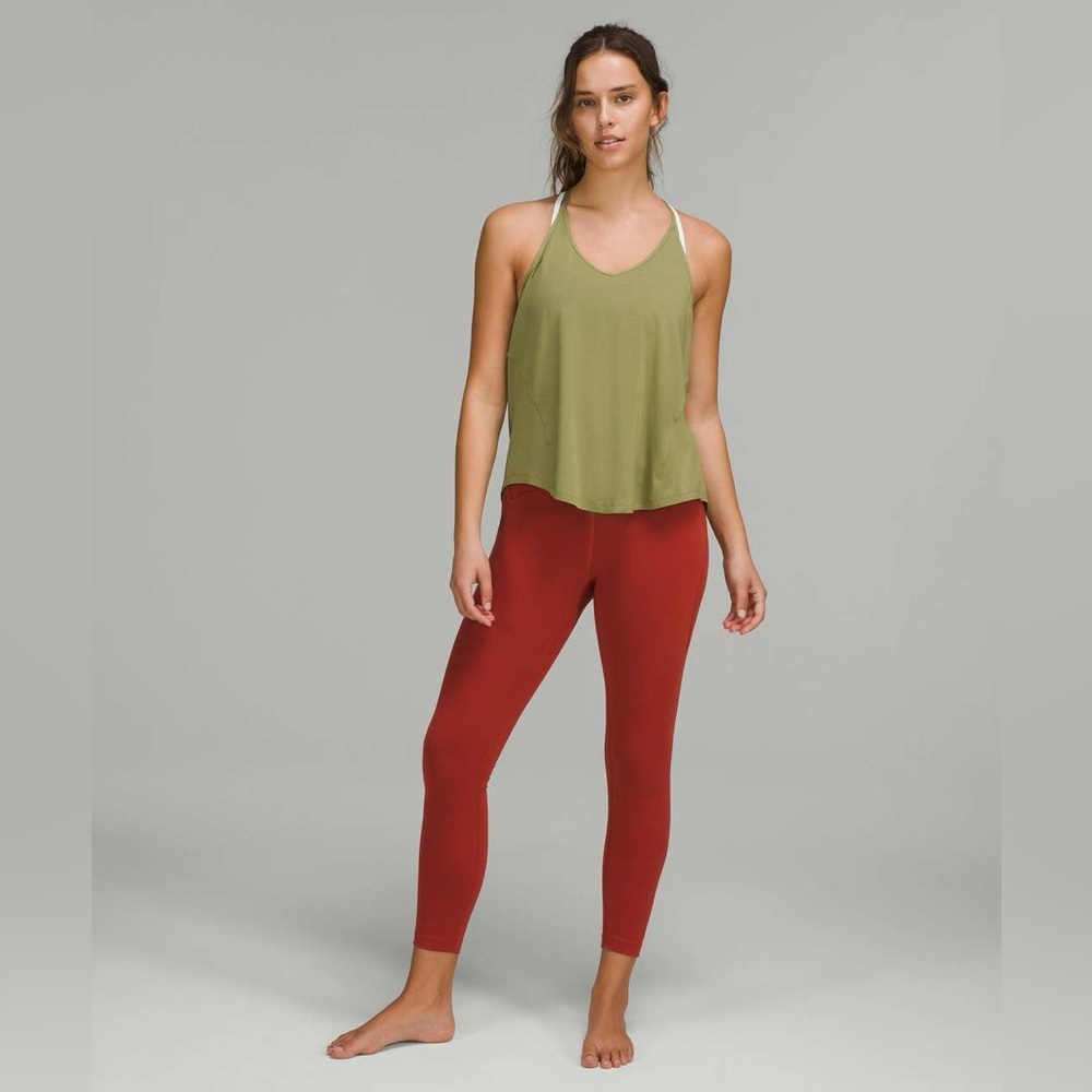 104 🆕💚 Lululemon Modal-Silk Yoga Tank Top - Bronze Green